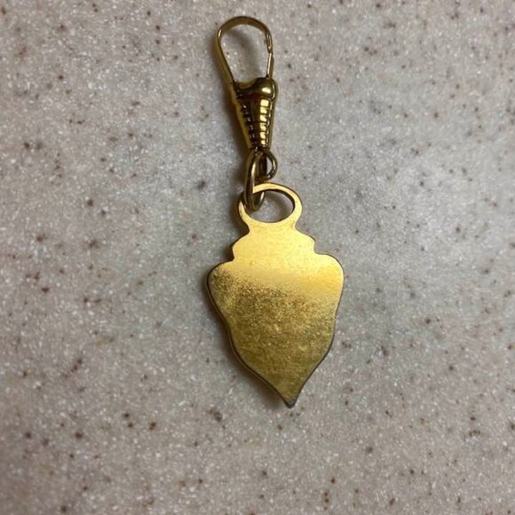 Vintage/ Lowest Price! Gucci Gold Knight Crest Zipper Pull Bag Charm Like NEW - Picture 2 of 3